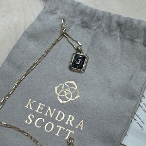 Kendra Scott Gold Necklace with Black Pendant